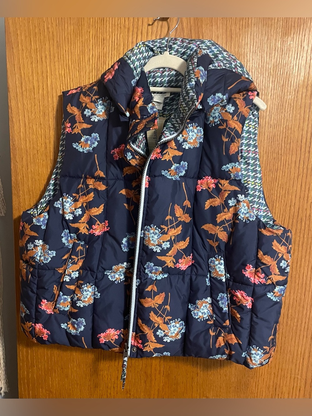 Sundance Tundra Bloom Reversible Puffer Vest Sz XL